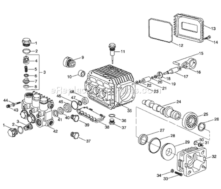 Page AB Diagram and Parts List for A2701  Briggs and Stratton Pressure Washer